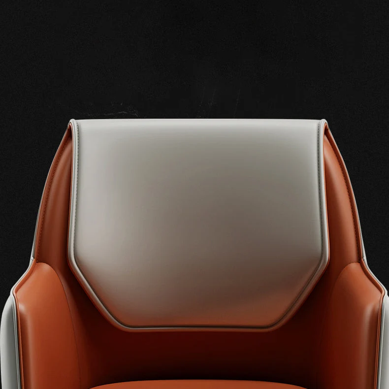 Sedia da pranzo pelle Parsons Arm Chair stile moderno per sala da pranzo Clearhalo