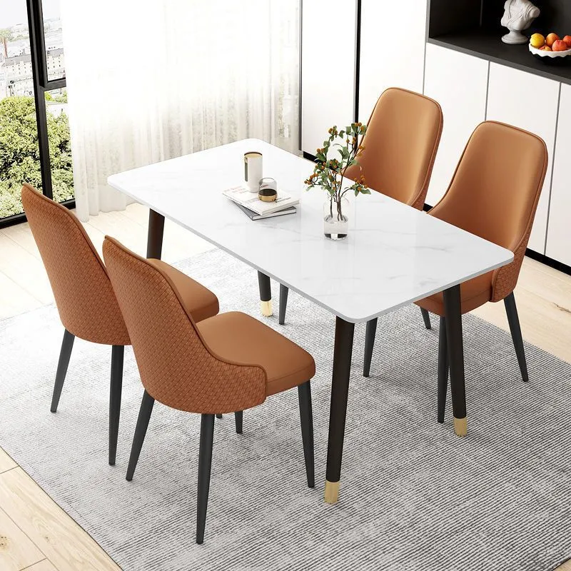 Sedia da pranzo pelle Parsons Sedia laterale senza braccioli per ristorante Clearhalo