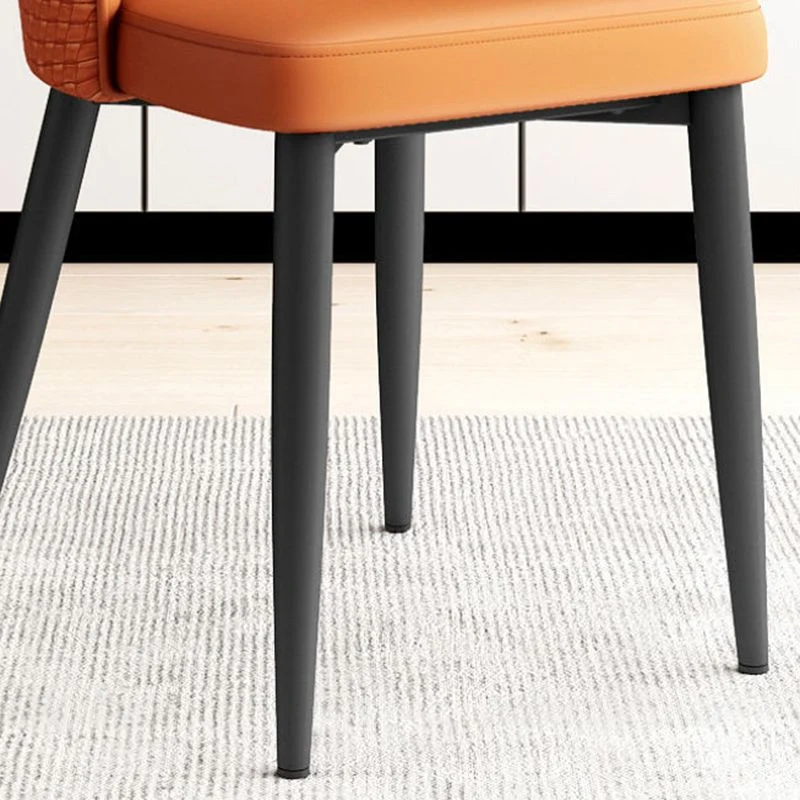 Sedia da pranzo pelle Parsons Sedia laterale senza braccioli per ristorante Clearhalo