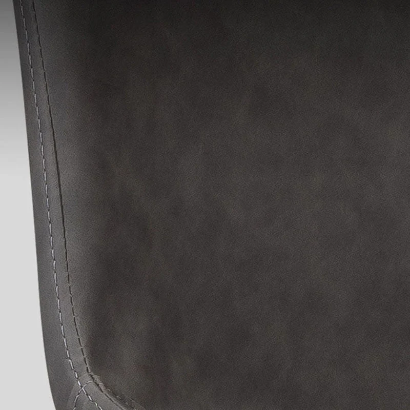 Sedia da pranzo pelle Sedie laterali da pranzo dal design industriale con schienale massiccio Clearhalo