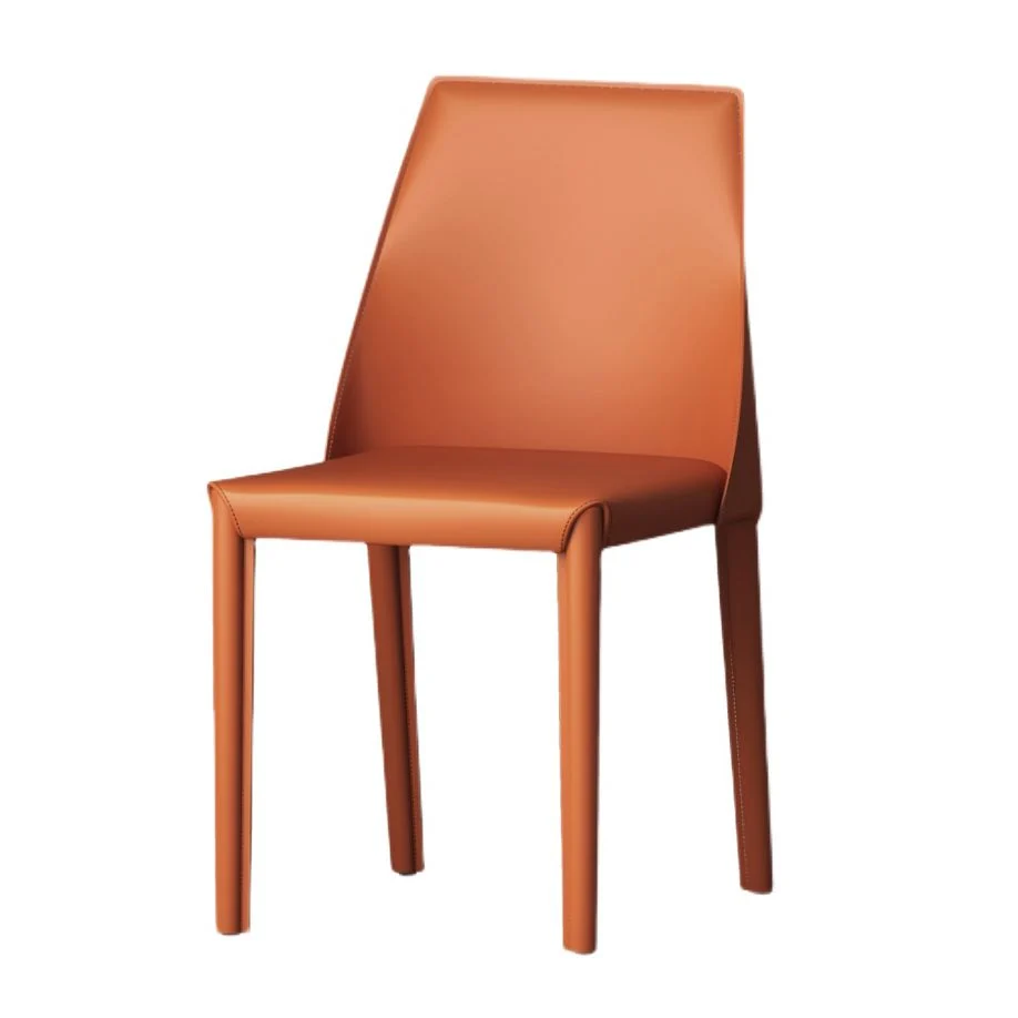 Sedia da pranzo pelle stile moderno, colore opaco, lato cucina, sedia Parsons Clearhalo