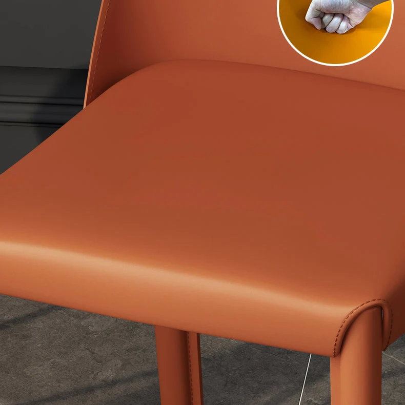 Sedia da pranzo pelle stile moderno, colore opaco, lato cucina, sedia Parsons Clearhalo