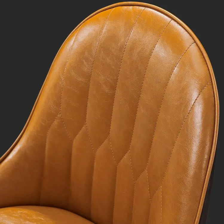 Sedia da pranzo pelle stile nordico glam Sedia Parsons da cucina con gambe legno Clearhalo