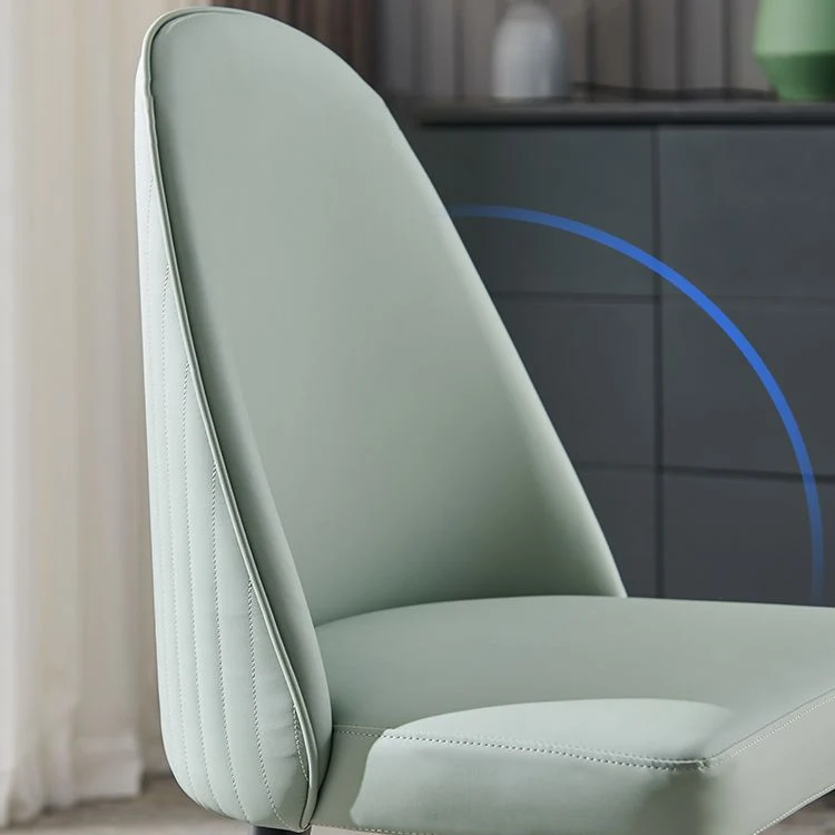 Sedia da pranzo pelle stile nordico glam Sedia Parsons con gambe legno per cucina Clearhalo