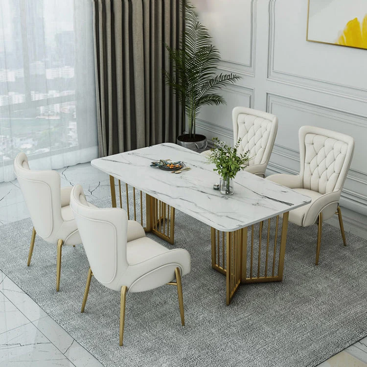 Sedia da pranzo per la casa con schienale alto Parsons stile glamour Clearhalo