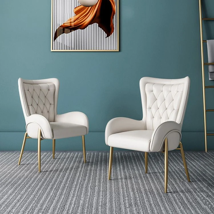 Sedia da pranzo per la casa con schienale alto Parsons stile glamour Clearhalo