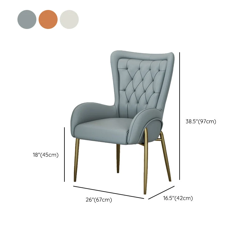 Sedia da pranzo per la casa con schienale alto Parsons stile glamour Clearhalo