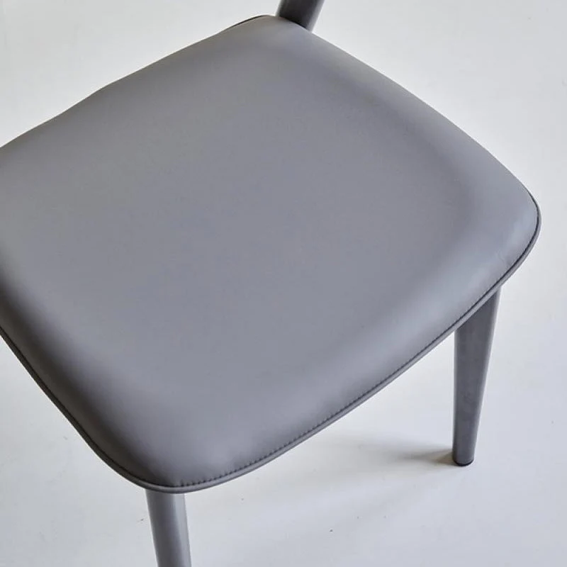 Sedia da pranzo per la casa ecopelle con sedia imbottita industriale senza braccioli Clearhalo