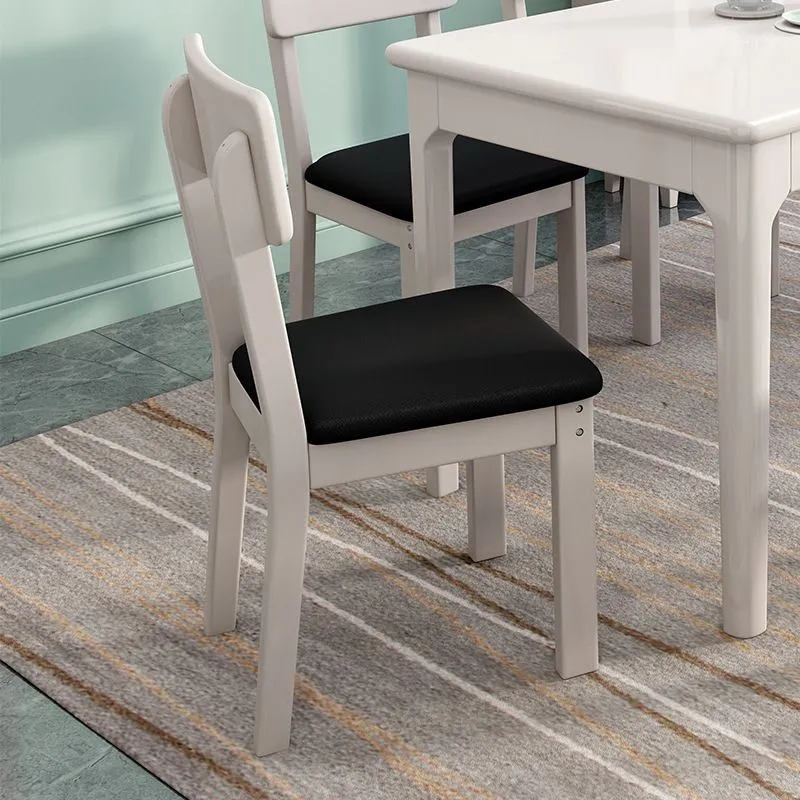 Sedia da pranzo per cucina contemporanea Sedia laterale da pranzo legno con schienale aperto Clearhalo