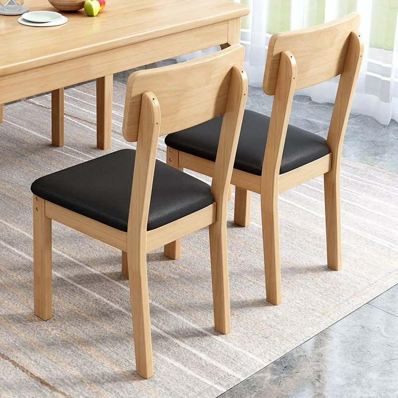 Sedia da pranzo per cucina contemporanea Sedia laterale da pranzo legno con schienale aperto Clearhalo