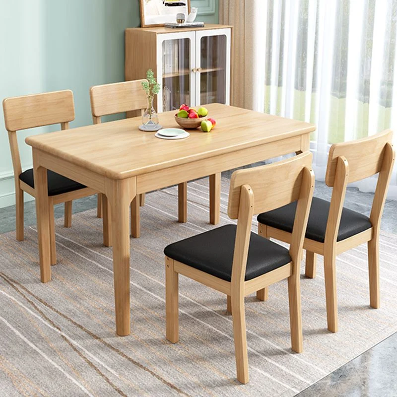 Sedia da pranzo per cucina contemporanea Sedia laterale da pranzo legno con schienale aperto Clearhalo