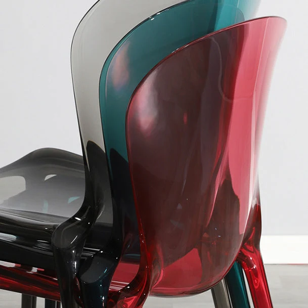 Sedia da pranzo per cucina contemporanea Sedie Parsons plastica Clearhalo