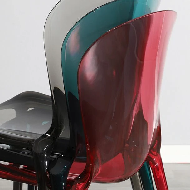 Sedia da pranzo per cucina contemporanea Sedie Parsons plastica Clearhalo