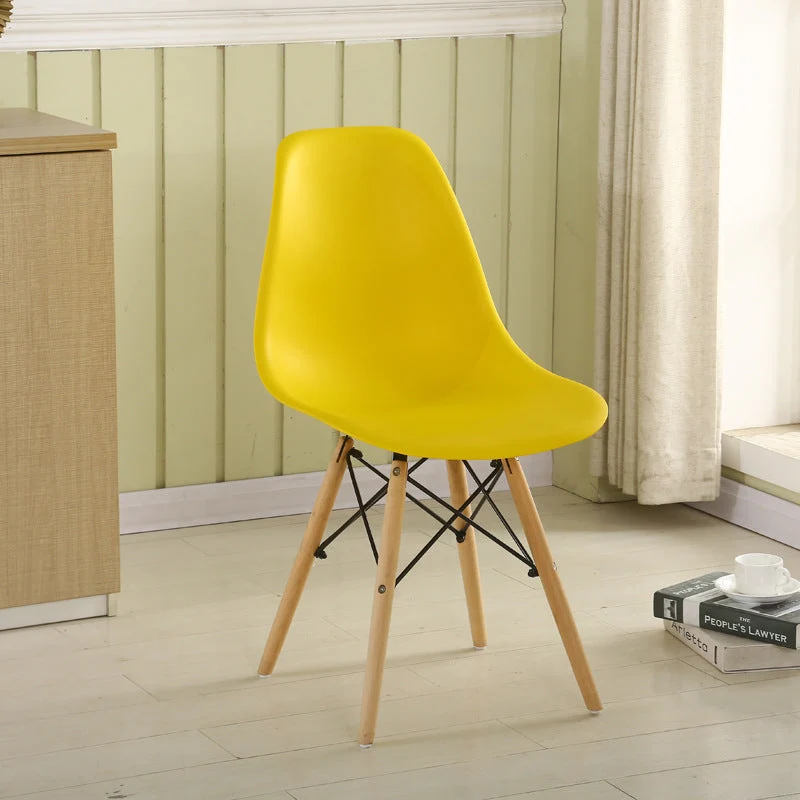 Sedia da pranzo per cucina scandinava legno, sedia laterale con schienale massiccio Clearhalo