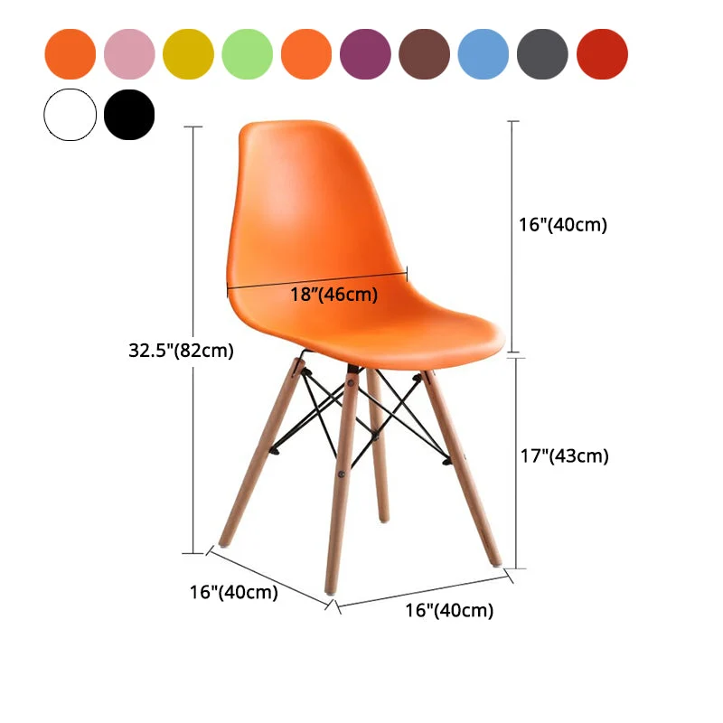 Sedia da pranzo per cucina scandinava legno, sedia laterale con schienale massiccio Clearhalo