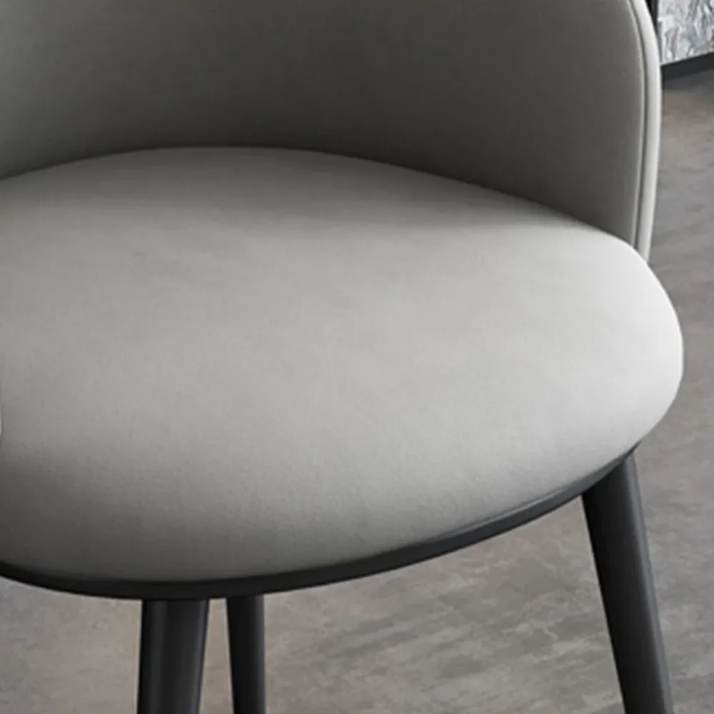 Sedia da pranzo per interni ecopelle Parsons con braccioli stile glamour Clearhalo