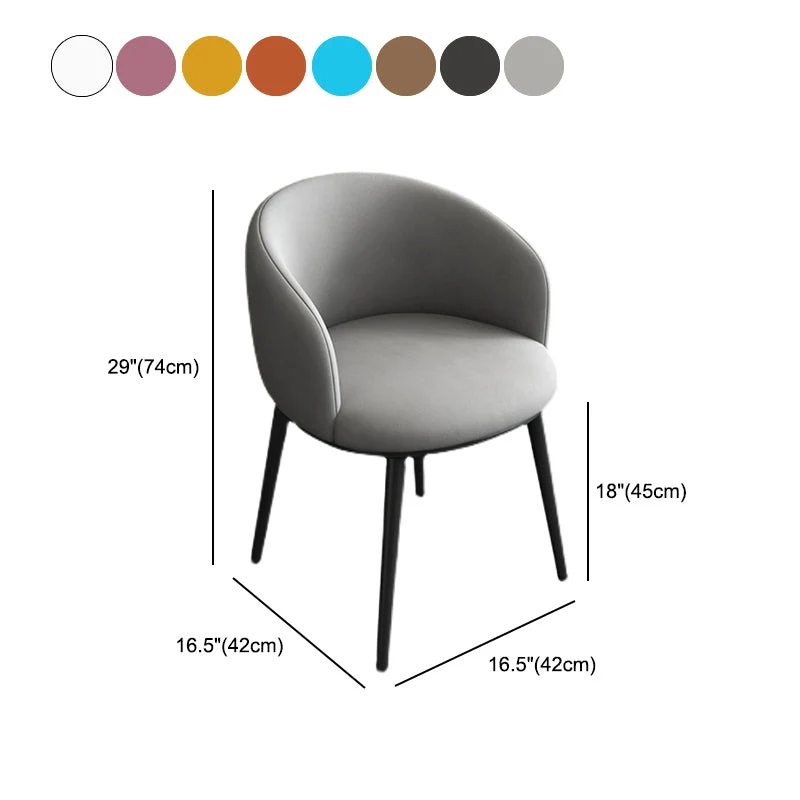 Sedia da pranzo per interni ecopelle Parsons con braccioli stile glamour Clearhalo