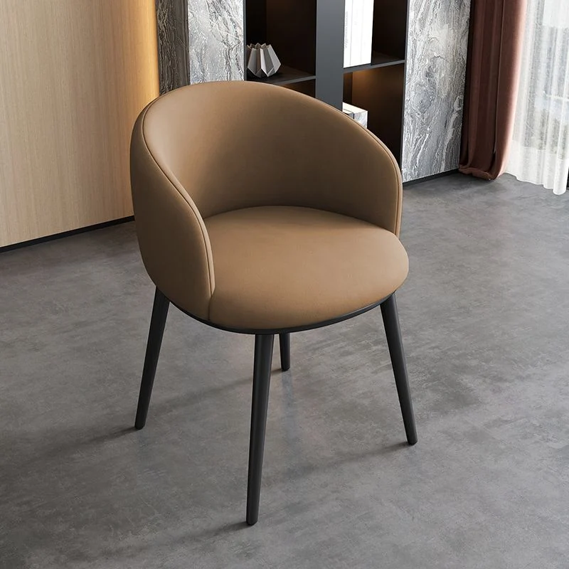 Sedia da pranzo per interni ecopelle Parsons con braccioli stile glamour Clearhalo