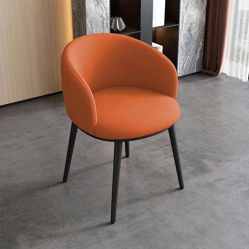 Sedia da pranzo per interni ecopelle Parsons con braccioli stile glamour Clearhalo