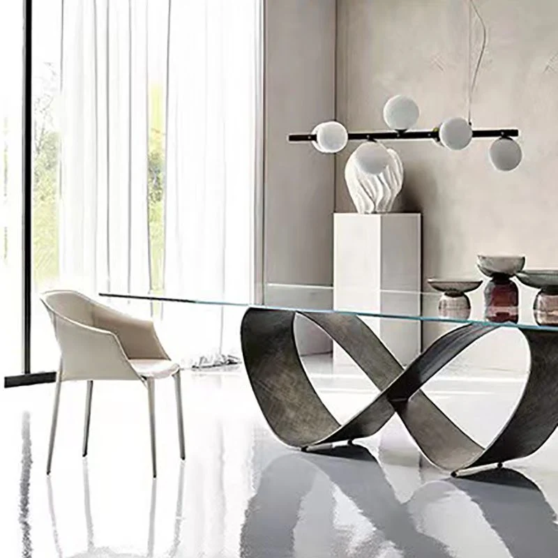 Sedia da pranzo per interni pelle con poltrona stile moderno per uso domestico Clearhalo