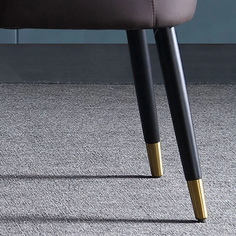 Sedia da pranzo per interni pelle Parsons Side Chair Glam Style per soggiorno Clearhalo