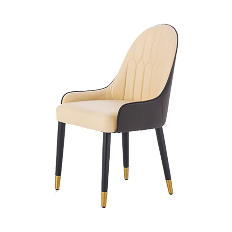 Sedia da pranzo per interni pelle Parsons Side Chair Glam Style per soggiorno Clearhalo
