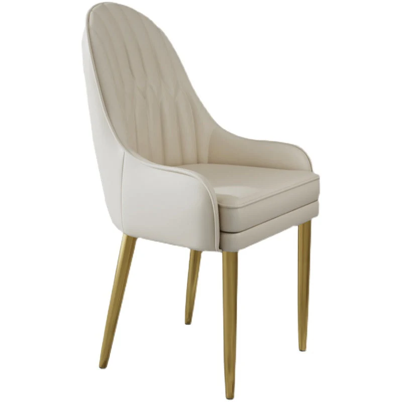 Sedia da pranzo per interni pelle stile Glam Style per soggiorno Clearhalo