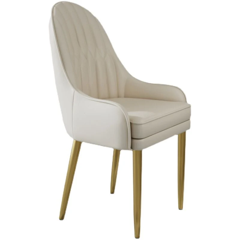 Sedia da pranzo per interni pelle stile Glam Style per soggiorno Clearhalo