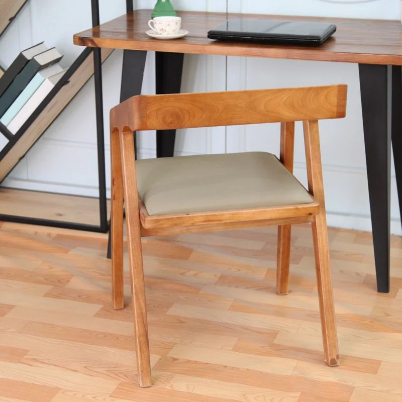 Sedia da pranzo per interni per la casa Poltrona con braccioli con schienale aperto legno massello di pino Clearhalo