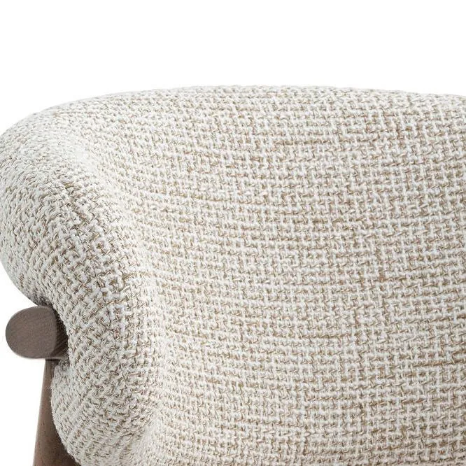 Sedia da pranzo per patio per interni Sedia imbottita con schienale aperto senza braccioli Clearhalo