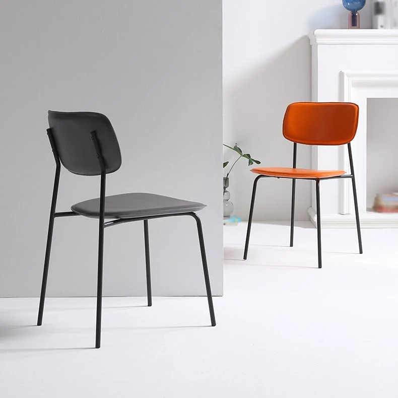 Sedia da pranzo plastica con finitura opaca per ristorante contemporaneo con schienale aperto e sedia laterale Clearhalo