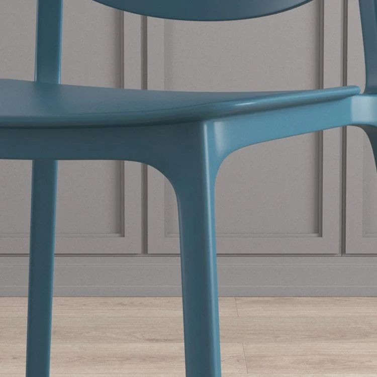 Sedia da pranzo plastica moderna da cucina, senza braccioli, con schienale aperto Clearhalo