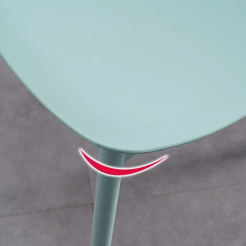 Sedia da pranzo plastica Sedia da pranzo senza braccioli stile moderno con schienale aperto Clearhalo