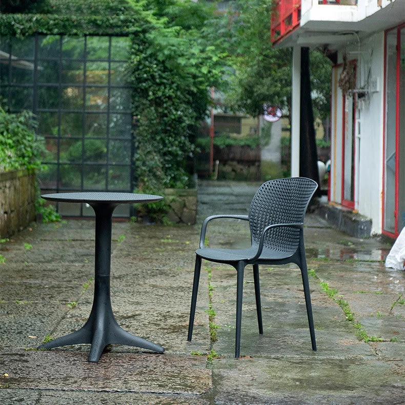 Sedia da pranzo plastica stile Glam con finitura opaca per sala da pranzo Clearhalo