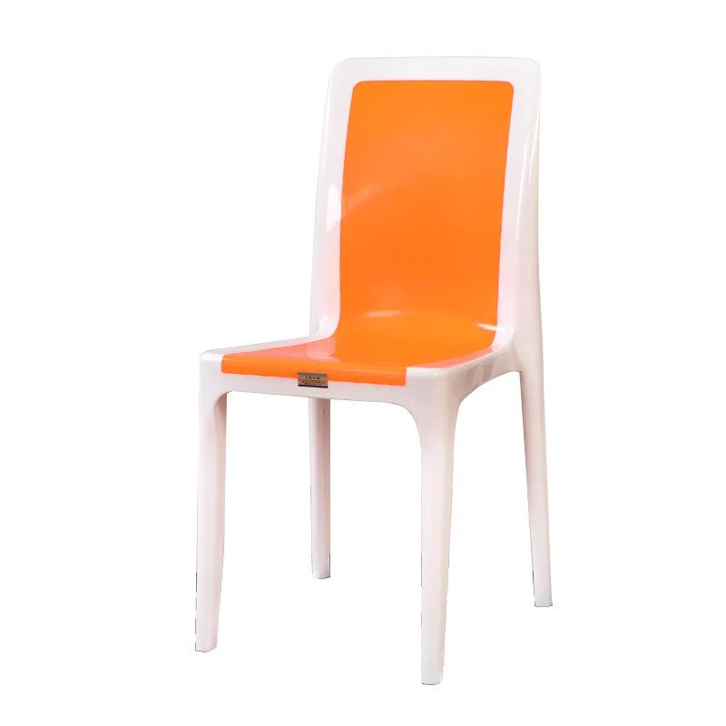 Sedia da pranzo plastica stile moderno, sedia laterale senza braccioli per cucina (set di 4) Clearhalo