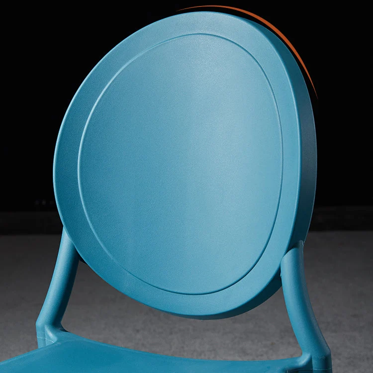 Sedia da pranzo plastica stile moderno Sedie laterali impilabili da pranzo con schienale aperto per cucina Clearhalo