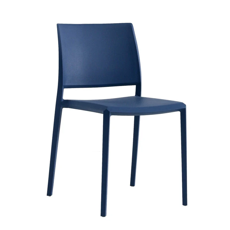 Sedia da pranzo plastica stile nordico Sedia laterale da pranzo con schienale aperto per ristorante Clearhalo