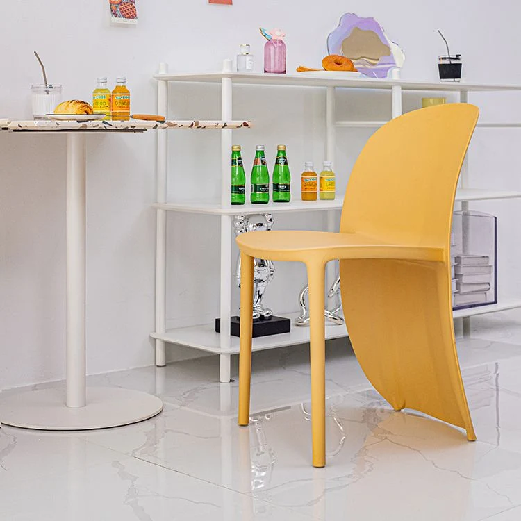 Sedia da pranzo plastica stile nordico, sedie laterali senza braccioli per cucina (set di 2) Clearhalo