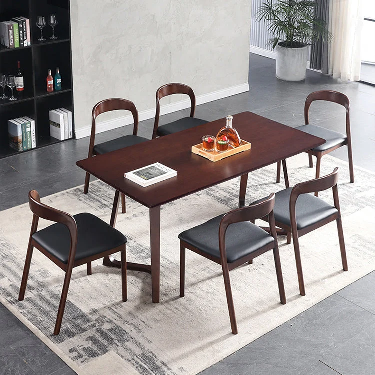 Sedia da pranzo quadrata pelle da cucina moderna Sedia da pranzo laterale con schienale aperto Clearhalo