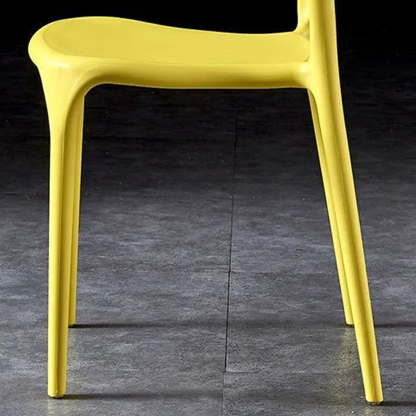 Sedia da pranzo scandinava con braccioli da ristorante plastica aperta, finitura opaca Clearhalo