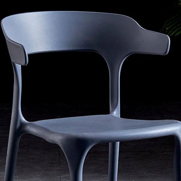 Sedia da pranzo scandinava con braccioli da ristorante plastica aperta, finitura opaca Clearhalo