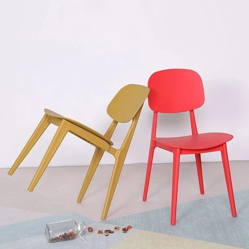 Sedia da pranzo scandinava con schienale aperto Sedia laterale da pranzo plastica senza braccioli Clearhalo