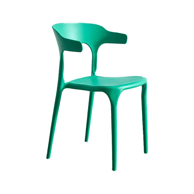 Sedia da pranzo scandinava impilabile plastica con schienale aperto e finitura opaca Clearhalo