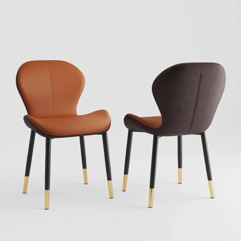 Sedia da pranzo scandinava Parsons per sala studio con finitura opaca pelle PU Clearhalo