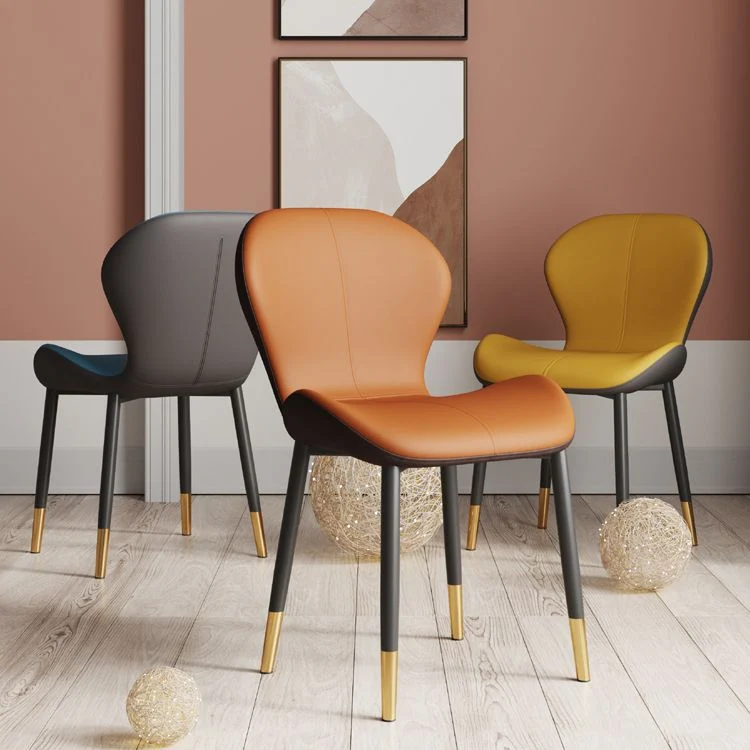 Sedia da pranzo scandinava Parsons per sala studio con finitura opaca pelle PU Clearhalo