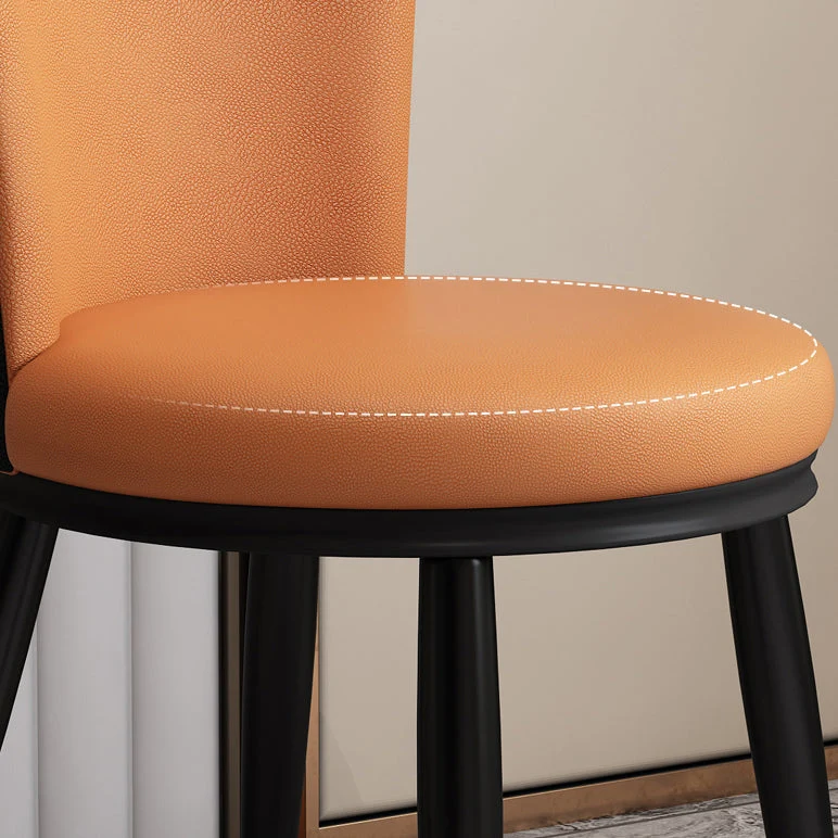 Sedia da pranzo scandinava per la casa, sedia imbottita con schienale metallo Clearhalo