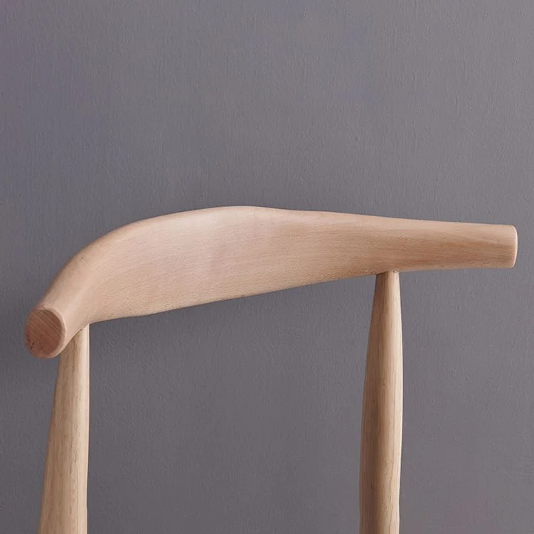 Sedia da pranzo scandinava per interni, sedia da sala da pranzo imbottita legno con schienale aperto Clearhalo