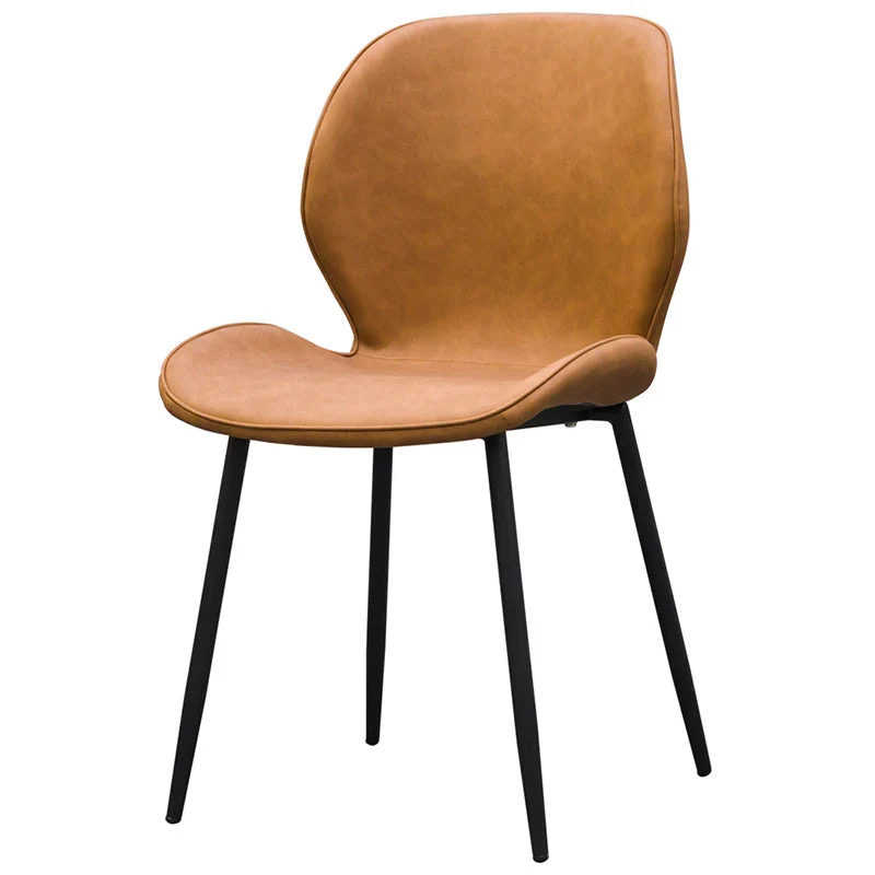 Sedia da pranzo scandinava per ristorante Parsons con finitura opaca pelle PU Clearhalo
