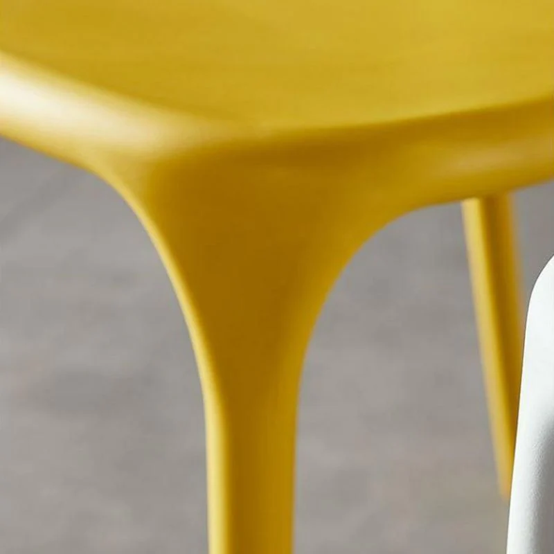 Sedia da pranzo scandinava plastica per la casa. Sedia da pranzo con schienale aperto Clearhalo