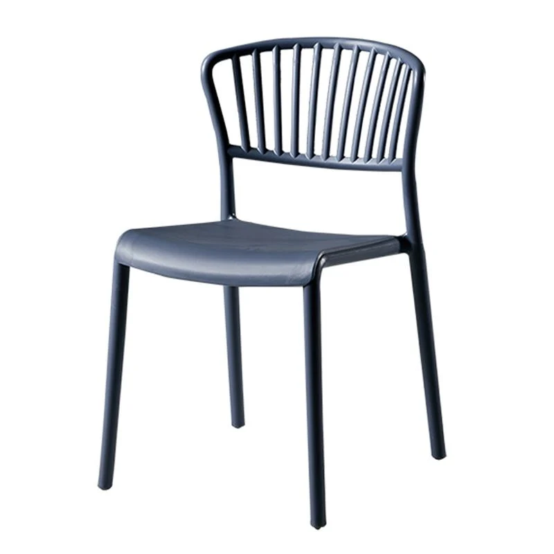 Sedia da pranzo scandinava plastica senza braccioli, con schienale aperto Clearhalo